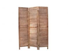 BIOMBO - Separador DE AMBIENTES 3 Paneles-Paraban biombo de Madera Clara para la división de Espacios en el hogar ( 40×6×170)
