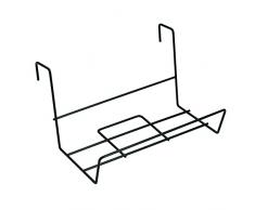 SATURNIA Soporte para Jardinera Balcon Acero Plastificado Negro 41x18 cm.