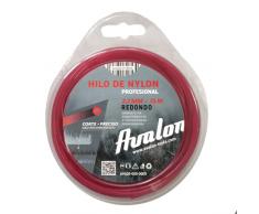 Avalon - Hilo Redondo de Nylon Universal para Desbrozadora y Cortacésped (2,7 mm x 15 m)
