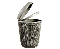 Keter Papelera para el baño Knit, Marrón Topo, 20.4x20.4x27.5 cm, 235192