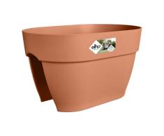 Elho Vibia Campana Flower Bridge 40 - Jardinera por Balcón Y Exterior - Ø 39.0 x H 22.0 cm - Marrón/Terra