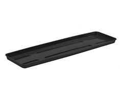 VERDENIA Macetero de ratán, Posavasos para Plantas y Hierbas, Posavasos de plástico, Ligero, Estable, Rectangular, Muchos Colores, 60 cm, Color Antracita