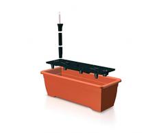 Macetero para balcon Prosperplast 7,5 L en color terracota CON SISTEMA DE RIEGO 50 x 19 x 16 cm
