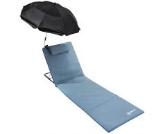 Homecall - Esterilla acolchada para playa con sombrilla, XXL (azul)
