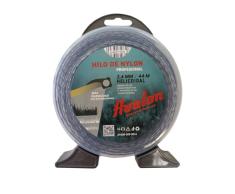 Avalon - Hilo Helicoidal de Nylon Universal para Desbrozadora y Cortacésped (2,4 mm x 44 m)