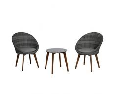greemotion Auckland Conjunto de Muebles de jardín, Gris