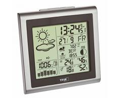 TFA Dostmann 35.1145.54 Largo Funkwetterstation ohne Batterie, INKL. Sender 30.3221.02 Silber/Grau, FE-TFA Estación meteorológica, Negro