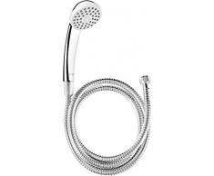 Cornat Juego de ducha Amarela de 67 mm de diámetro, 1 tipo de chorro, antical y ahorro de agua, manguera de ducha de 150 cm, cabezal de ducha para ducha y bañera