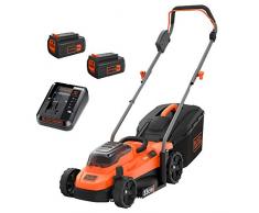BLACK+DECKER BcmW3336L2, Cortacésped a Batería 36 V, Ancho de Corte 33 cm con 2 Baterias Litio de 2.5 Ah