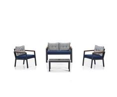 Set de muebles de jardín Negro