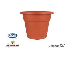 Greentime Eco 54048 Maceta con Plato, 20 cm