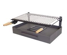 IMEX EL ZORRO 71408 - Cajón para Barbacoa con Parrilla de Hierro, 68 x 40 x 26 cm