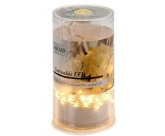 Arte Regal Guirnalda 62 Led para Exterior con Pila, Blanco, 15.5x9x9 cm, 28945