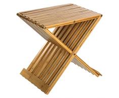 Taburete auxiliar plegable de bambú
