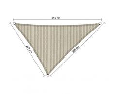 Shadow Comfort Sombra Vela Sombrilla Toldo Permeable al Agua HDPE Jardín Toldo para Jardín Exterior Terraza UV Bloque - Triángulo 2.5x3x3.5m - Sahara Sand