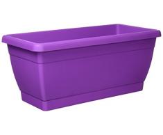 VECA Roxanne - Jardinera con bandeja incluida, 40x20x16h cm, color morado
