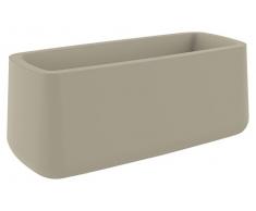 Vondom 42219 - Vasija jardinera de 57 x 127 x 50 cm, simple, color ecru