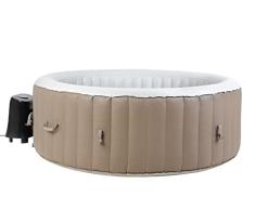 Beneo Jacuzzi Hinchable portátil para 4 Personas, Color marrón y Blanco