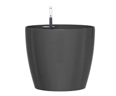 Jardinera de interior Poetic, sistema de riego automático, Ø 25 cm, granito, Casa Brillante, 517564