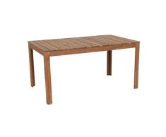 greemotion Mesa rectangular Syltpara salón o patio, Comedor auxiliar para exterior, 150/75/90 cm, Madera de acacia FSC 100 %