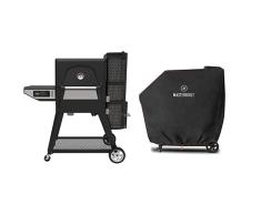 Masterbuilt® Gravedad Serie™ 560 Digitales Carbón vegetal barbacoa Parrilla + Fumador en negro + Masterbuilt® Gravedad Serie™ 560 Parrilla de carbón digital + Tapa del ahumador en negro
