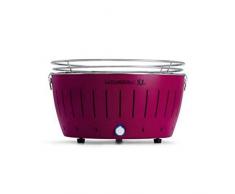 LotusGrill XL, Barbacoa de carbón sin humo, XL, color púrpura