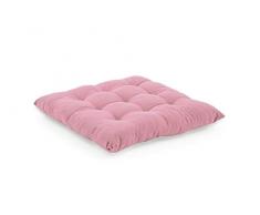 Galileo Casa 5900188 - Cojín 100% algodón, 40 x 40 cm, 600 g, Color Rosa con Cordones