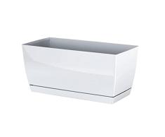 Jardinera de plastico Coubi Case P en color blanco 39 (largo) x 19 (ancho) x 18,2 (altura) cm
