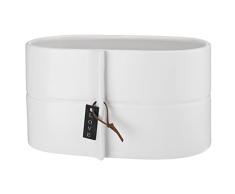 VERDENIA Eliza 24916 - Maceta Decorativa para Plantas de cerámica, diseño Moderno y Atemporal, Muchos Colores, 22 x 12 cm, Color Blanco