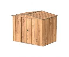 Duramax - caseta cobertizo jardín - TOP ARTEMISA 8X6 - Metal - color imitación madera