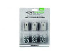 Ratio Parts 45 Cuchillo Apto para Husqvarna Automower de 1 Orificio para Robot cortacésped Incluye Tornillos Cuchillo, Gris