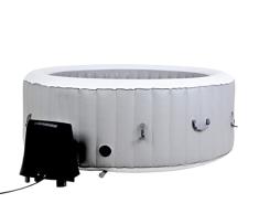 Beneo Nuevo Jacuzzi Hinchable portátil para 4 Personas, SPA, Gris, New_BENEOSPA_4P_Grey_Grey