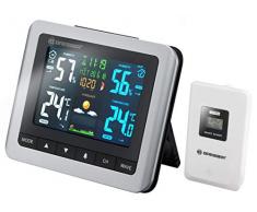 Bresser Estación meteorológica inalámbrica Sensor Exterior MeteoTemp WTM con termómetro Interior y Exterior, higrómetro, presión atmosférica, Fases Lunares y previsión meteorológica