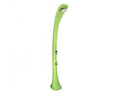 Formidra - Ducha solar Cobra 32L - DS-C720VE - Ducha solar exterior con enjuague pies para jardín - Calefacción por energía solar y materiales de polietileno reciclable - Verde - 30x34x217 cm