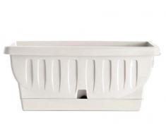 Bama Jardinera, Natura, Resina, Blanco, 50 cm