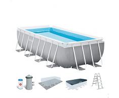 Intex 26792NP - Piscina sobresuelo rectangular Prisma Frame 488 x 244 x 107 cm con depuradora