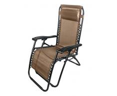 Linea Garden Friend Tumbona Siesta plegable multiposición Marrón