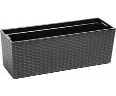 Lamela - Jardinera begonia rattan 19x56x19.5hcm grafito e5