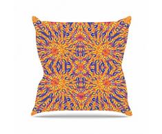 KESS InHouse mm4115aop03 18 x 45,7 Miranda Mol azulejo Color Naranja Cojín Manta de Exterior, Multicolor