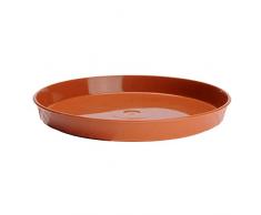 Verdenia 7243 - Posavasos para Plantas y Hierbas, de plástico, Ligero, Estable, Redondo, Muchos Colores, Estructura de Madera, diámetro de 11 cm, 28 cm, Terracota