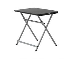 Lifetime 92210 - Mesa auxiliar plegable negra | Mesa plegable portátil medidas 75x52, altura 66cm | Incorpora asa para fácil transporte | Fácil almacenaje | Resistente y ligera