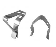 TFA Dostmann clips para termómetro para asar a la parrilla, para fijar el sensor de temperatura, de acero inoxidable