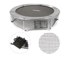 Relaxdays Red Inferior Cama Elástica para Suelo, Polietileno, Negro, Ø 366 cm