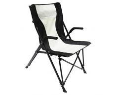 Homecall - Silla de camping plegable (negro/crema)
