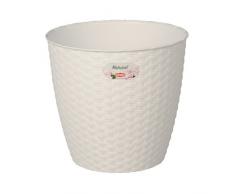 Stefanplast 10006019 Vaso, 19 x 18 cm, Blanco, 19x18x10 cm