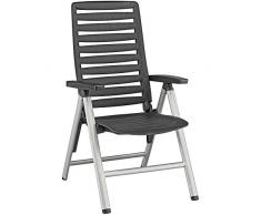Kettler 0302001-0000 - Silla Plegable para Exterior (Plegable), Color Plata/eisengrau