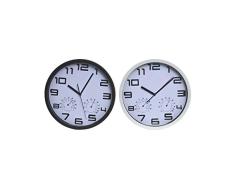 Zanvic Reloj Pared de 25.5 x 4 cm con termómetro, Negro, 25x4x25 cm, ZA177