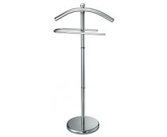 King Home - Perchero de acero con acabado espejo, cromado, medidas: 45,6 x 28 x 119,5 cm