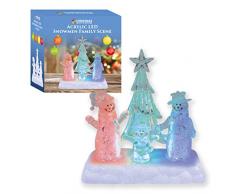 The Christmas Workshop - Árbol de Navidad con Luces LED Que cambian de Color, Funciona con Pilas, acrílico, Transparente