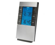 LIVOO Technology SL207 - Estación meteorológica higrómetro, Color Gris